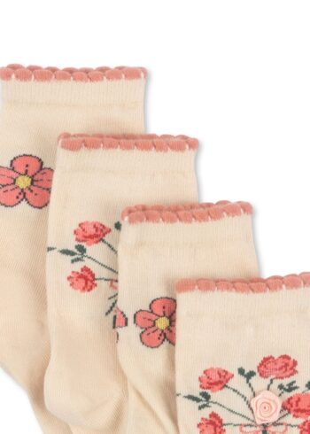 Konges Slojd 2 Pack Rose Socks ~ Rose Mix - Little french Heart