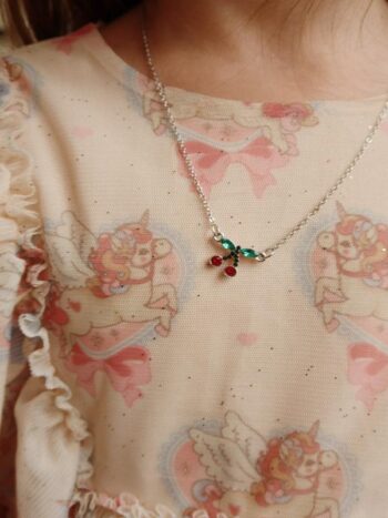 Konges Slojd Ada Fairy Dress - Twinkle Sprinkle with cherry necklace