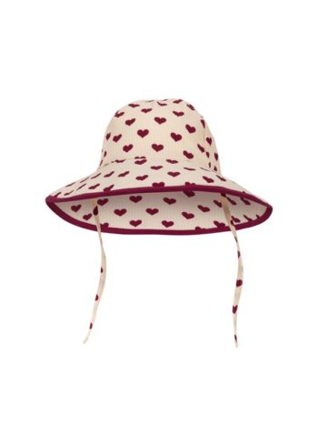 Konges Slojd Bowie Swim Hat Coeur Sangria - Little french Heart