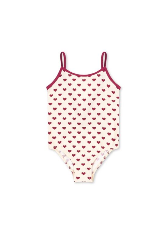 Konges Slojd Bowie Swimsuit Coeur Sangria - Little french Heart