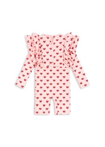 Konges Slojd Manuca Frill Onesie GRS - Little french Heart