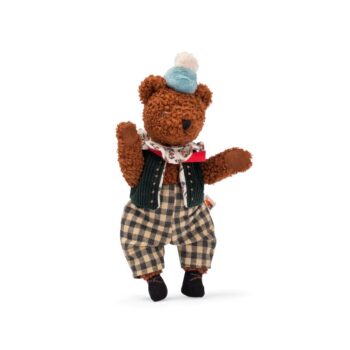 Moulin Roty Baba the Bear with cute hat and fuzzy body