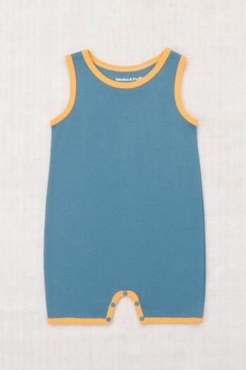 Baby Tank Romper - Blueslate_1