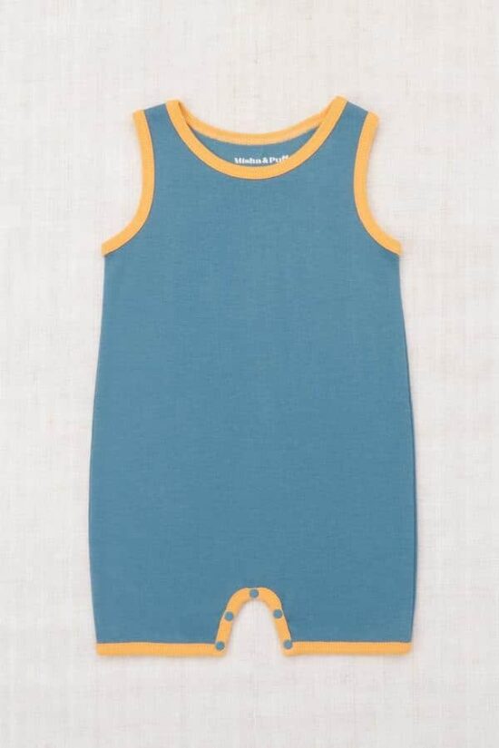Baby Tank Romper - Blueslate_1