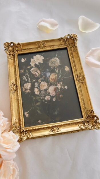 Flowers Gold Frame