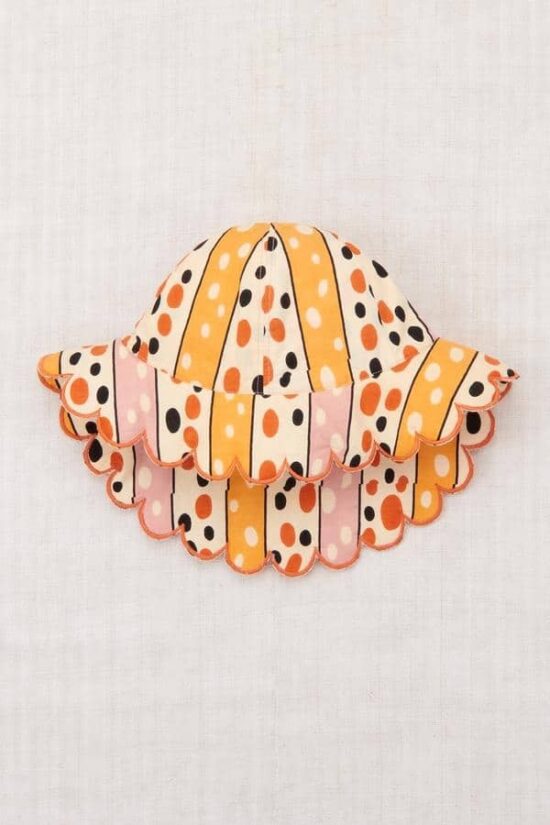 Holiday Sunhat - Frangipani Polka-Stripe_1