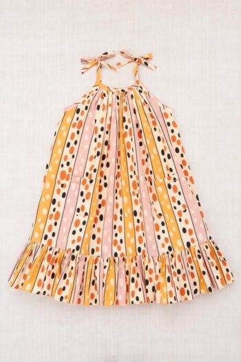 Karina Dress - Frangipani Polka-Stripe_1