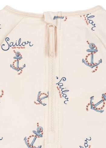 Konges Slojd Aster Onesie ~ Rock My Boat UPF +50 8 Konges Aster Onesie Rock my boat zip closure