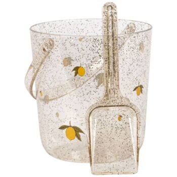 Konges Glitter Bucket and Spade Lemon fun beach gift