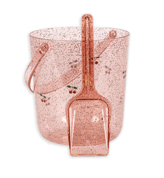 Konges Slojd Glitter Bucket & Spade Cherry