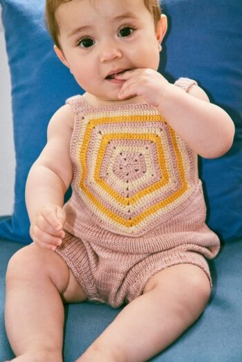Misha & Puff Crochet Cinque Romper Parfait baby wear