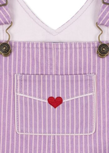 Rosie HW x Konges Lettre Overalls Heart Motif
