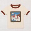 Misha & Puff Sailboat Collage Ringer Tee - Bisque