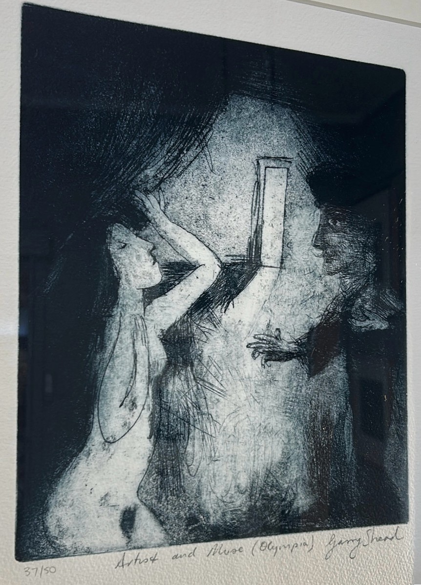 Art Sale: Garry Shead Price List 2025 4 Artist and Muse (Susanna) Colour Etching by Garry Shead
