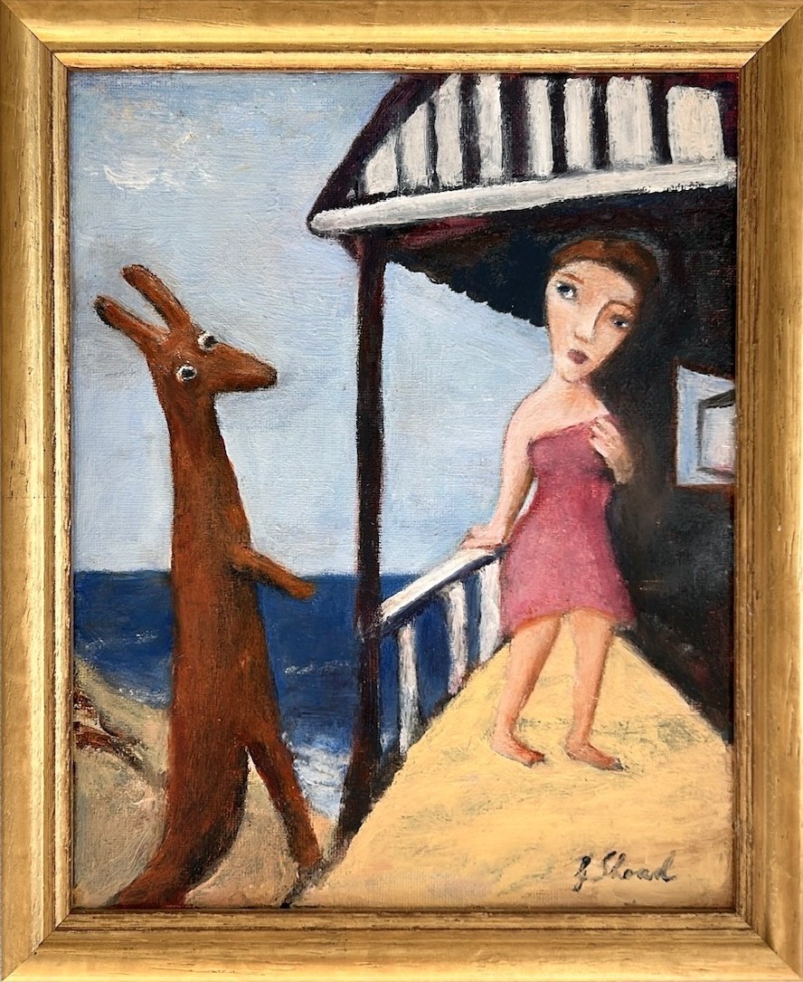 Art Sale: Garry Shead Price List 2025 2 Frieda and 'Roo by Garry Shead 25 x 19.5cm, Oil on Linen, 2025