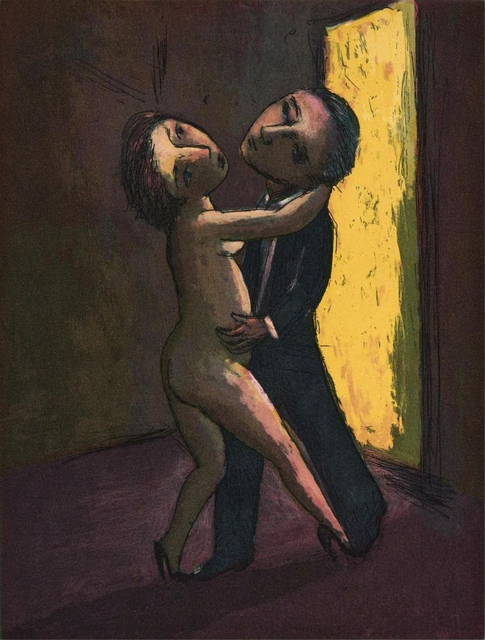 Art Sale: Garry Shead Price List 2025 6 Tango II by Garry Shead, Artist Proof, Coloured Etching, 22.5 x 29cm.