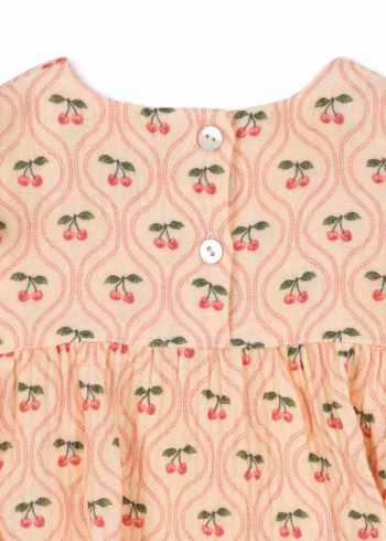 Konges Slojd Coco GOTS Romper Cherry Pink closure