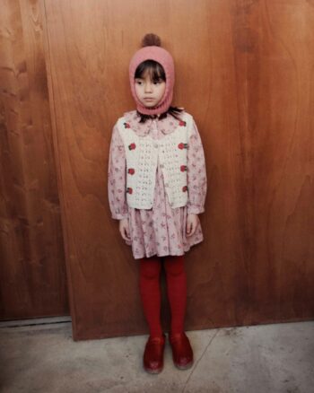 Emile et Ida Dress Pink with Red Flowers 2