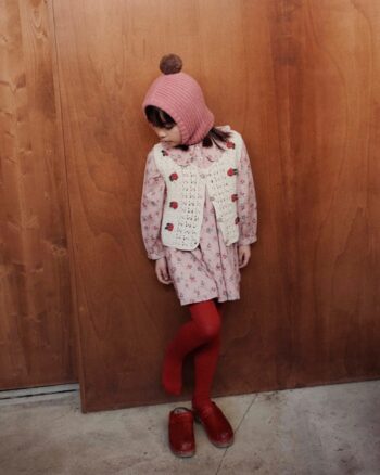 Emile et Ida Dress Pink with Red Flowers