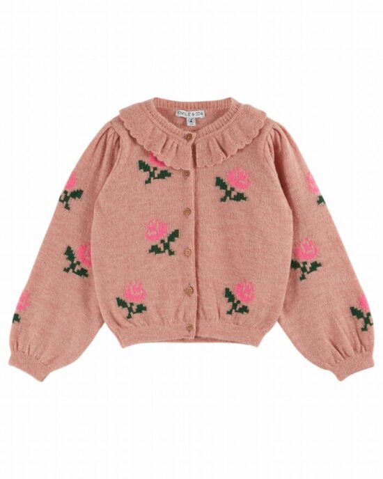 Emile et Ida Fleur Cardigan Rose