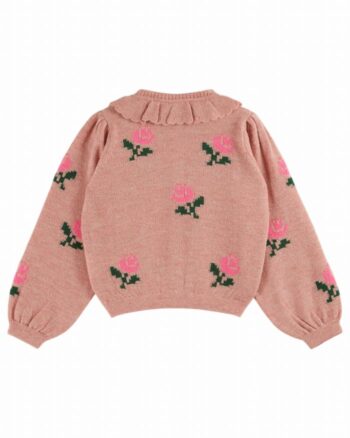 Emile et Ida Fleur Cardigan Rose back