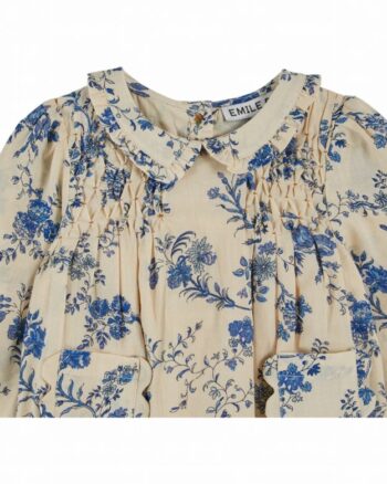 Emile et Ida Romper blue orchid collar