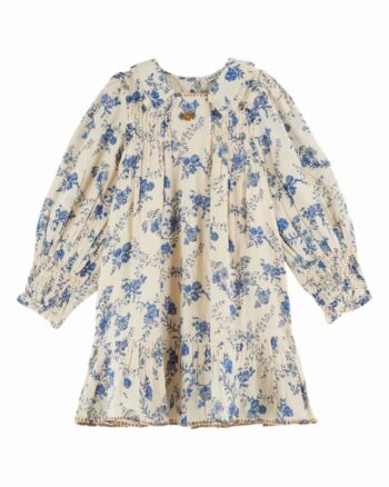 Emile et Ida Smocked Dress Blue Orchid
