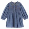 Emile et Ida Smocked Dress Blue Chambray
