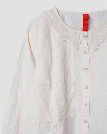 Ewa i Walla Blouse Bone Lace Collar