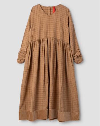 Ewa-i-Walla-Gry Checked Dress Cinnamon