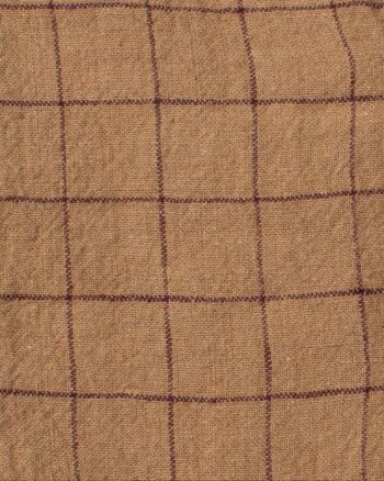 Ewa-i-Walla-Gry Checked Dress Cinnamon Linen Fabric