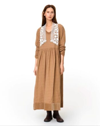Ewa i Walla Gry Checked Dress Cinnamon