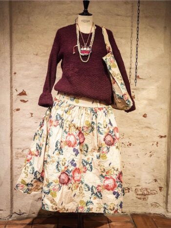 Ewa i Walla Lien Floral Skirt and Bag