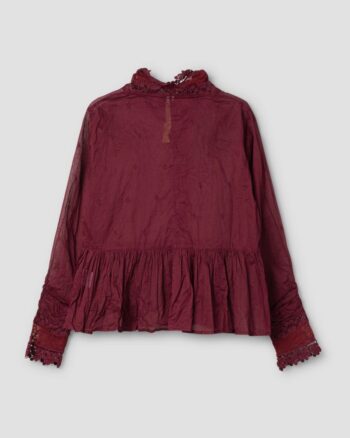 Ewa i Walla Parisa Blouse Dark Plum Back