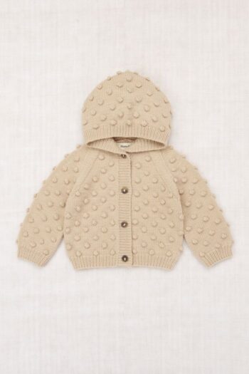 Hooded Popcorn Cardigan Baby - Candied Ginger_01