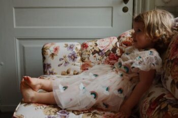 Konges Slojd Tullie Dress Rainbow Glitter on Girl