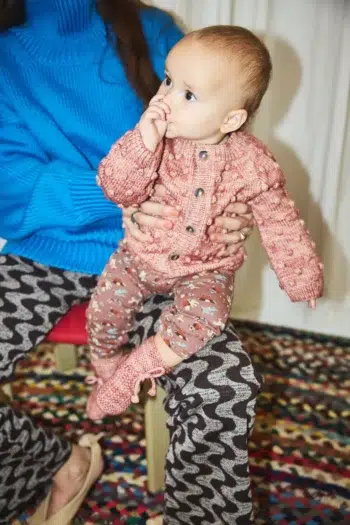 Misha & Puff Baby Popcorn Cardigan Prairie Rose 2
