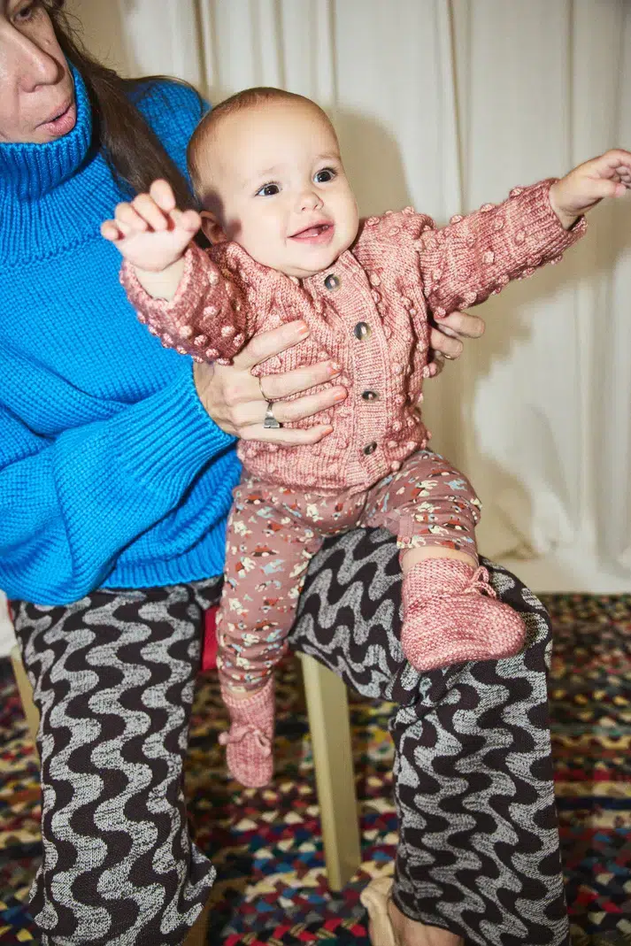 Misha & Puff Baby Popcorn Cardigan Prairie Rose 3