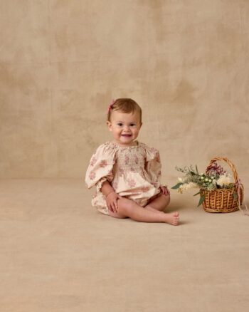 Noralee Autumn Romper Posey Swiss Dot Texture