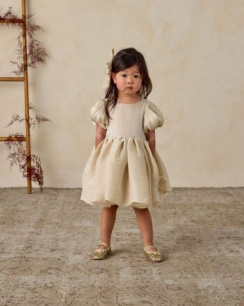 Noralee Everly Bow Ecru on girl front view