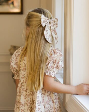 Noralee Everly Bow Rose Meadow Ivory on Girl