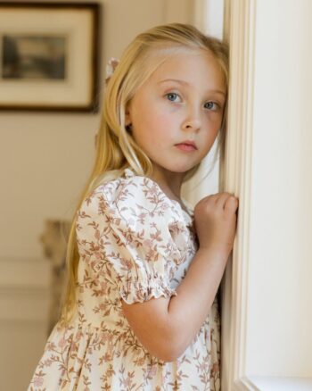 Noralee Louella Dress Rose Meadow Ivory on girl