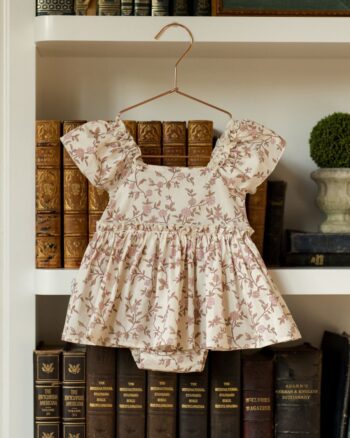 Noralee Margot Romper Rose Meadow Ivory baby wear