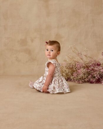 Noralee Margot Romper Rose Meadow Ivory 6 Noralee Margot Romper beautiful baby wear