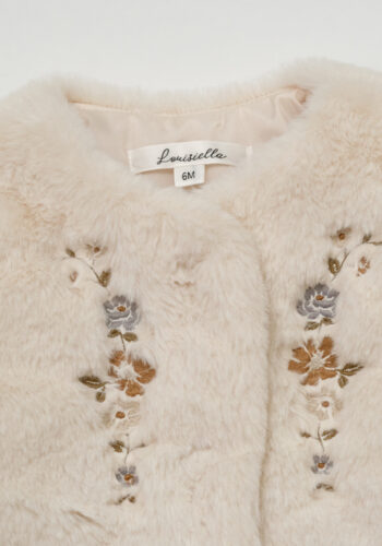 Louisiella Regina Baby Fur Jacket back embroidery