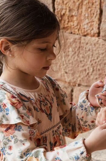 Bachaa Beauty Dress Amor Print childrens wear from paris