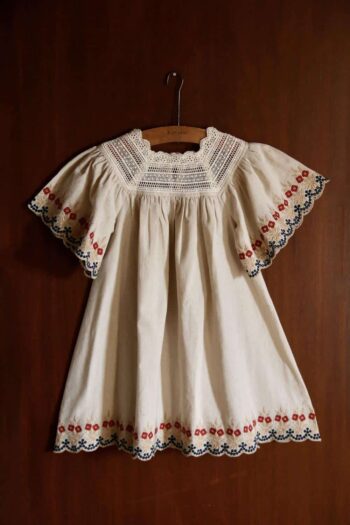 Bonjour Diary Butterfly Dress Natural Cotton Flax