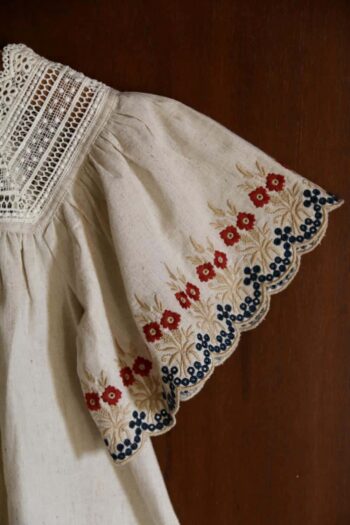 Bonjour Diary Butterfly Dress Natural Cotton Flax