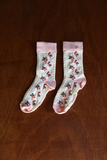 Bonjour Farandole Flower Socks Pink
