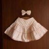 Bonjour Diary Flounce Skirt & Hairclip Pink Check